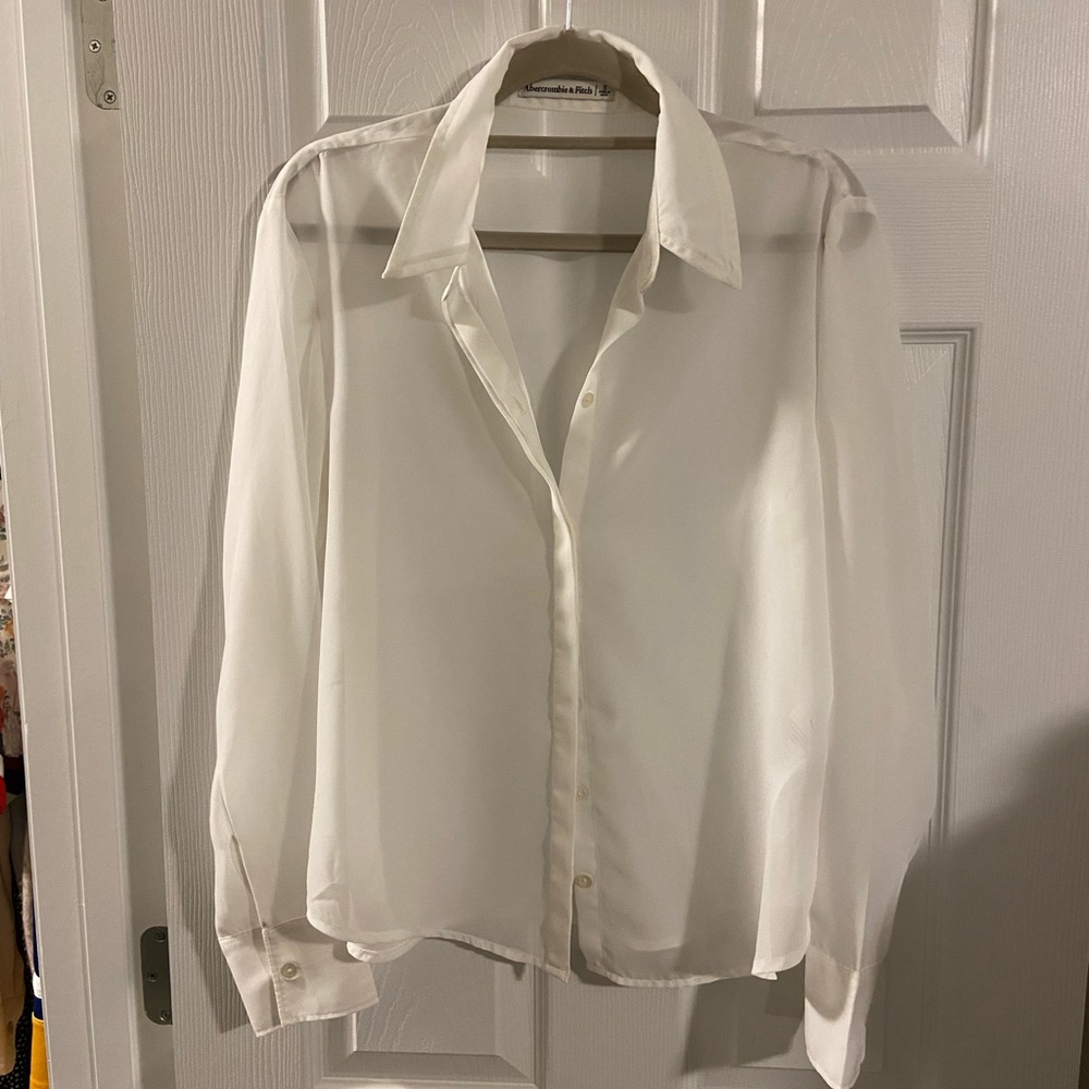 Abercrombie Sheer Button Up NWOT